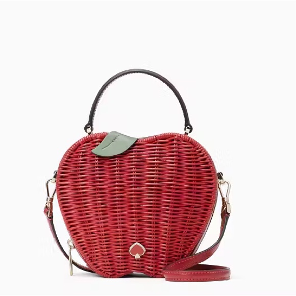 πHPπKate spade honeycrisp apple wicker purse - Picture 1 of 3